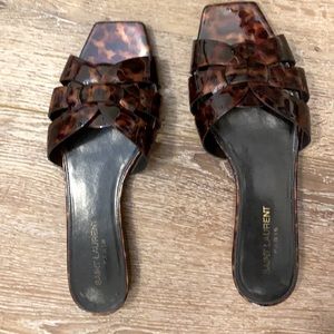 Saint Laurent leopard sandals